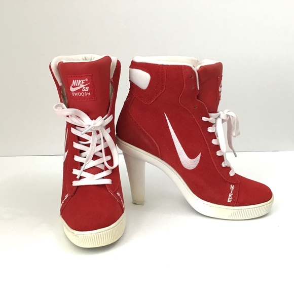 red sneaker heels